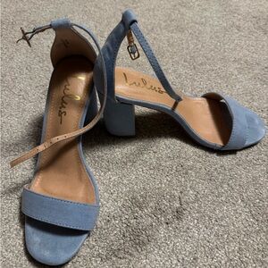 Lulu's Light Blue Suede Heels